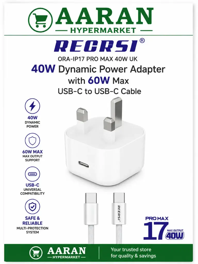 RECRSI 40W Dynamic Power Adapter c-c