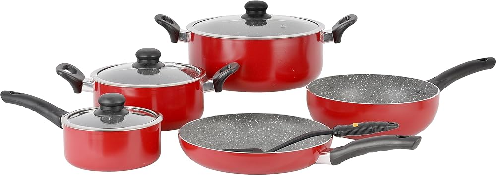Delcasa aluminium  cookware set 9pcs dc1577 f-k22