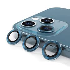 Camera lens glass film Ring+glass 12pro max blue
