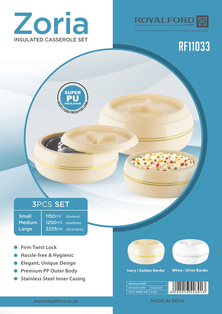 Royalford Zoria 3pcs Set Rf11033 J-L21