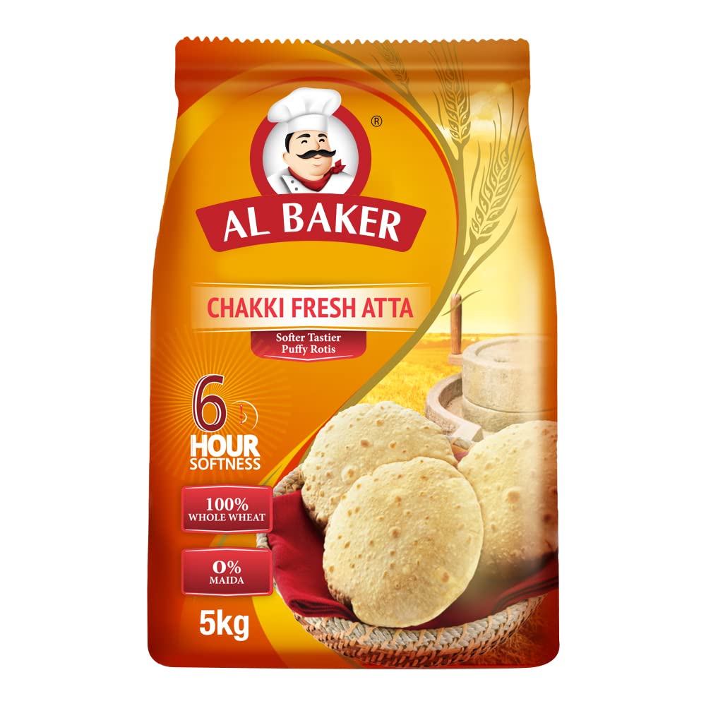 Al Baker Chakki Fresh Atta Whole Wheat 5kg