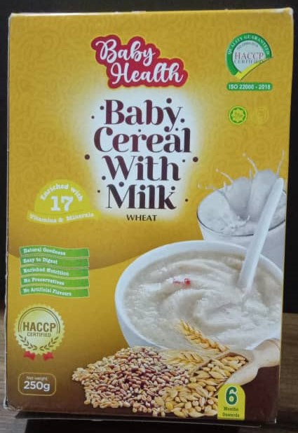 Baby health baby cereal with milk wheat 250gr