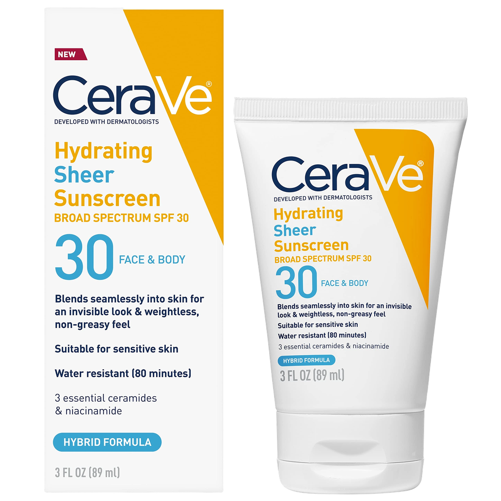Cerave Hydrating Sheer Sunscreen 30 Face&Body 89ml