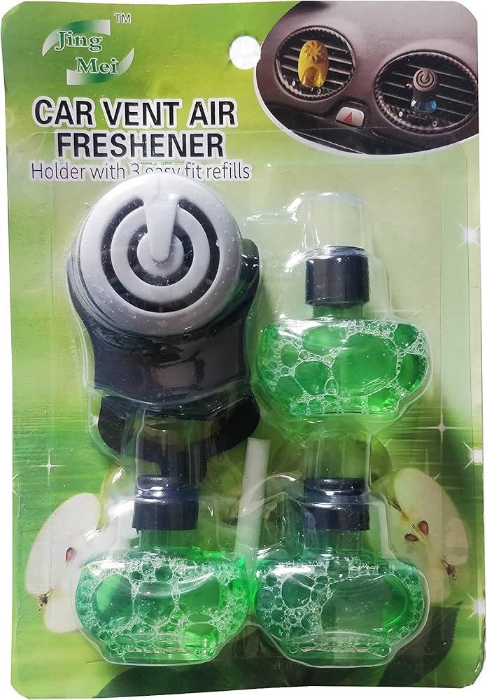 Car vent air freshener holder with 3 easy fit refills 352-111/110