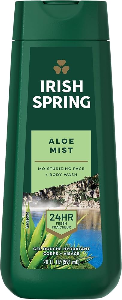 Irish Spring Aloe Mist Moisturizing Face+body wash 591ml