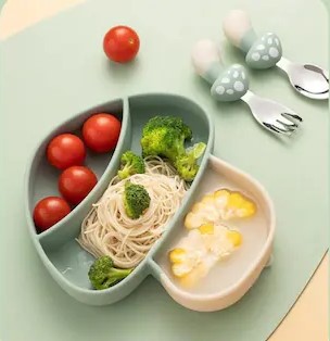 Mushroom kids silicone cutlery No-FC-7036
