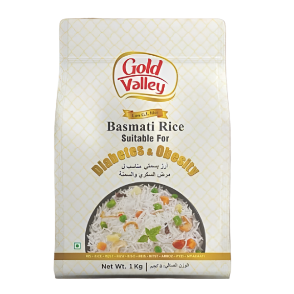 Gold valley basmati rice suitable for diabetes&obesity 1kg