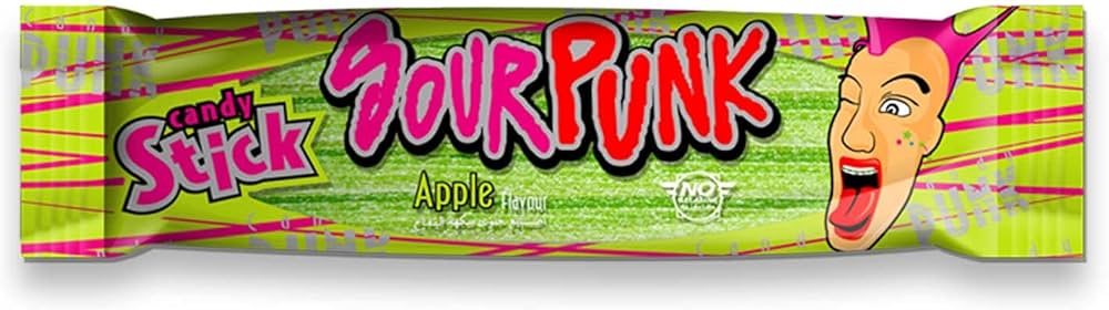 Sour Punk candy Stick Apple Flavour 40g