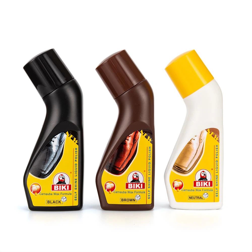 Biki Carnauba Wax Formula liquid Polish (Brown & Black) 75ml