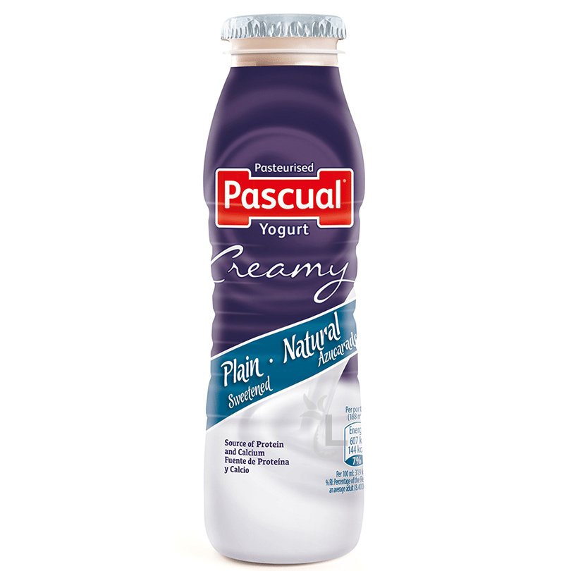 Pascual Creamy Plain Sweetened Yoghurt 188ml