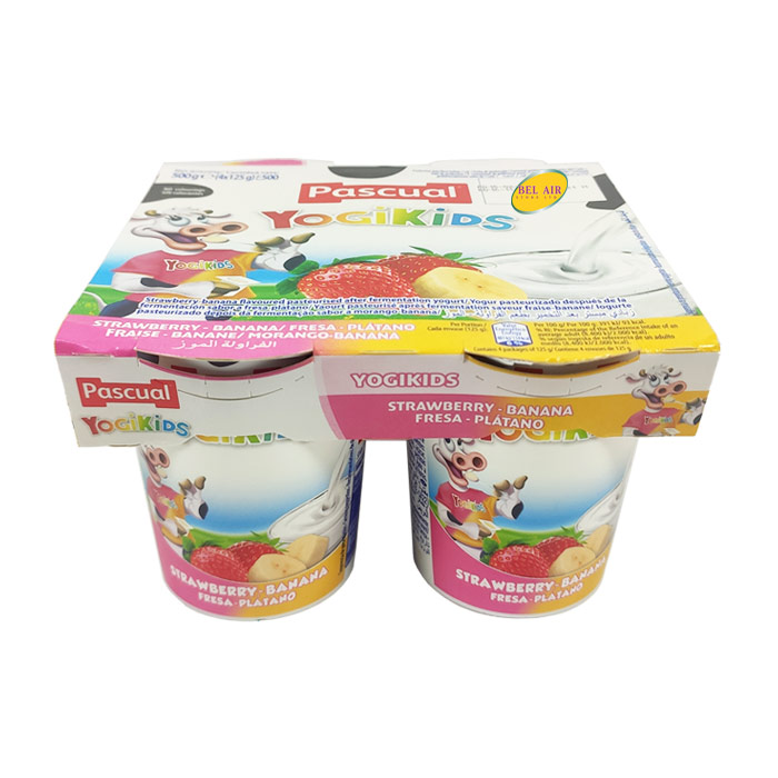 Pascual yogikids Strawberry banana Yoghurt 480g (4x120g)