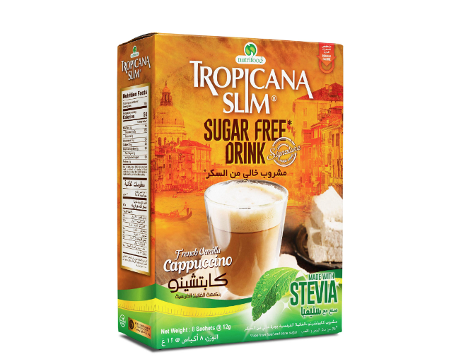 Tropicana Slim Sugar Free Drink Vanilla cappuccino 8pcs 12g