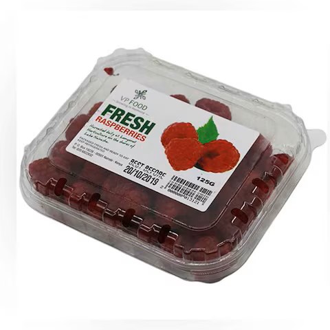 Vp Food Fresh Raspberries 125g