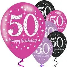 Happy 50 balloons