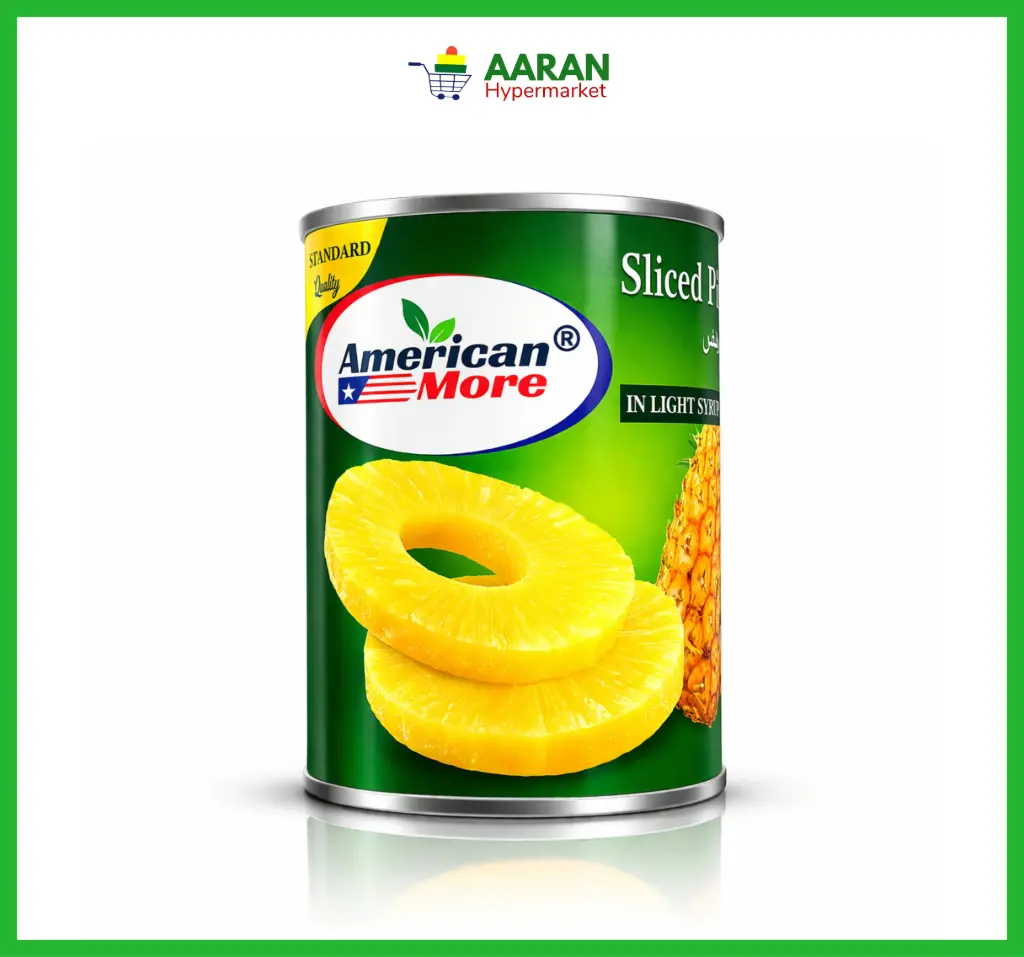 American More Sliced Pineapple in light syrup 565g