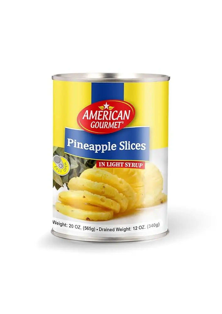 American More Sliced Pineapple in light syrup 565g