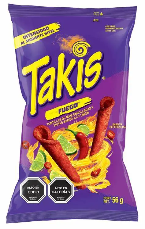 Takis fuegd botany de Maiz sabor chiley  limon 56g