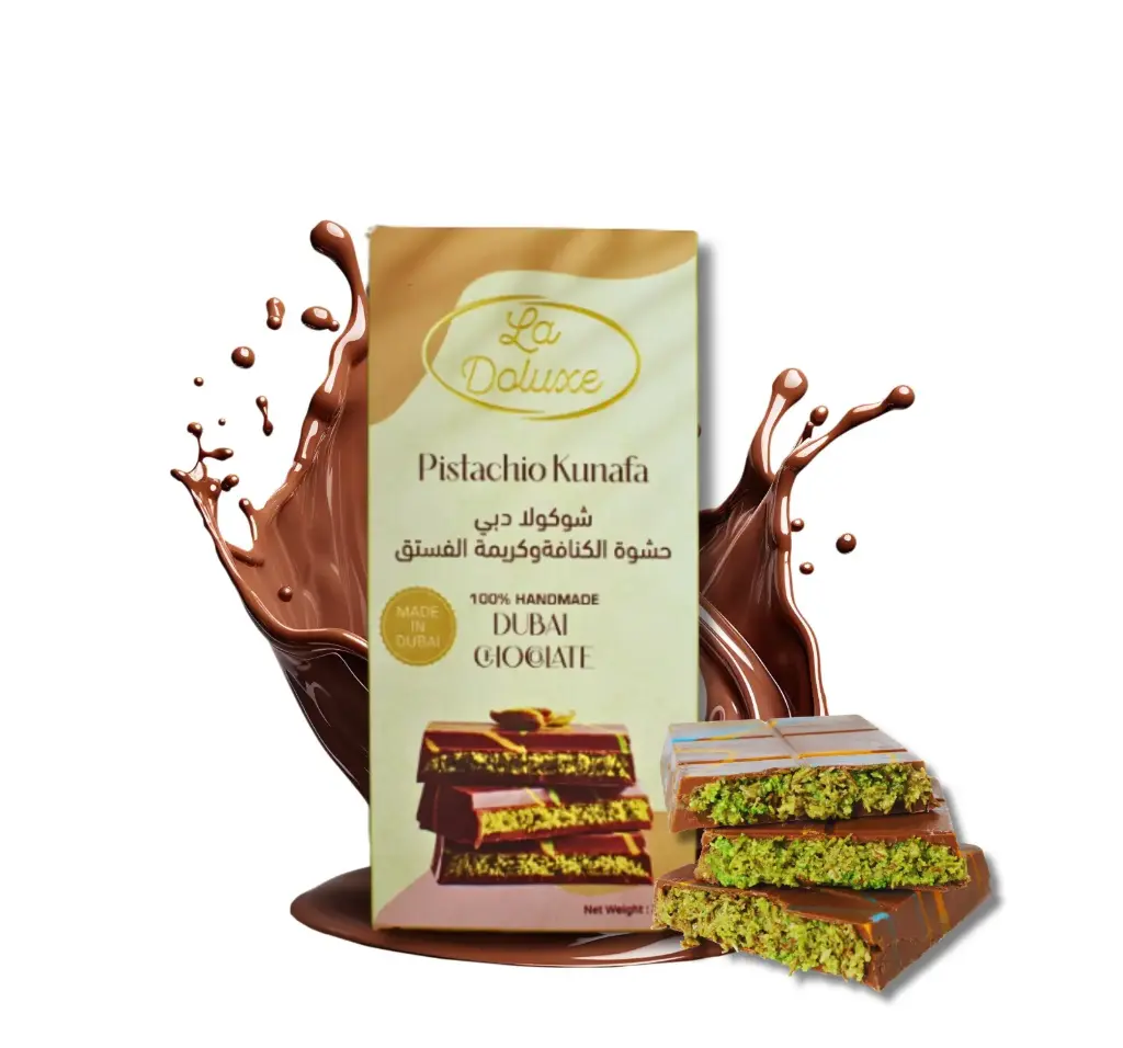 LA Doluxe Pistachio Kunafa Dubai Chocolate 200g