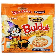 Buldak Quatro Cheese Hot Chicken Falvour Ramen 145gx5