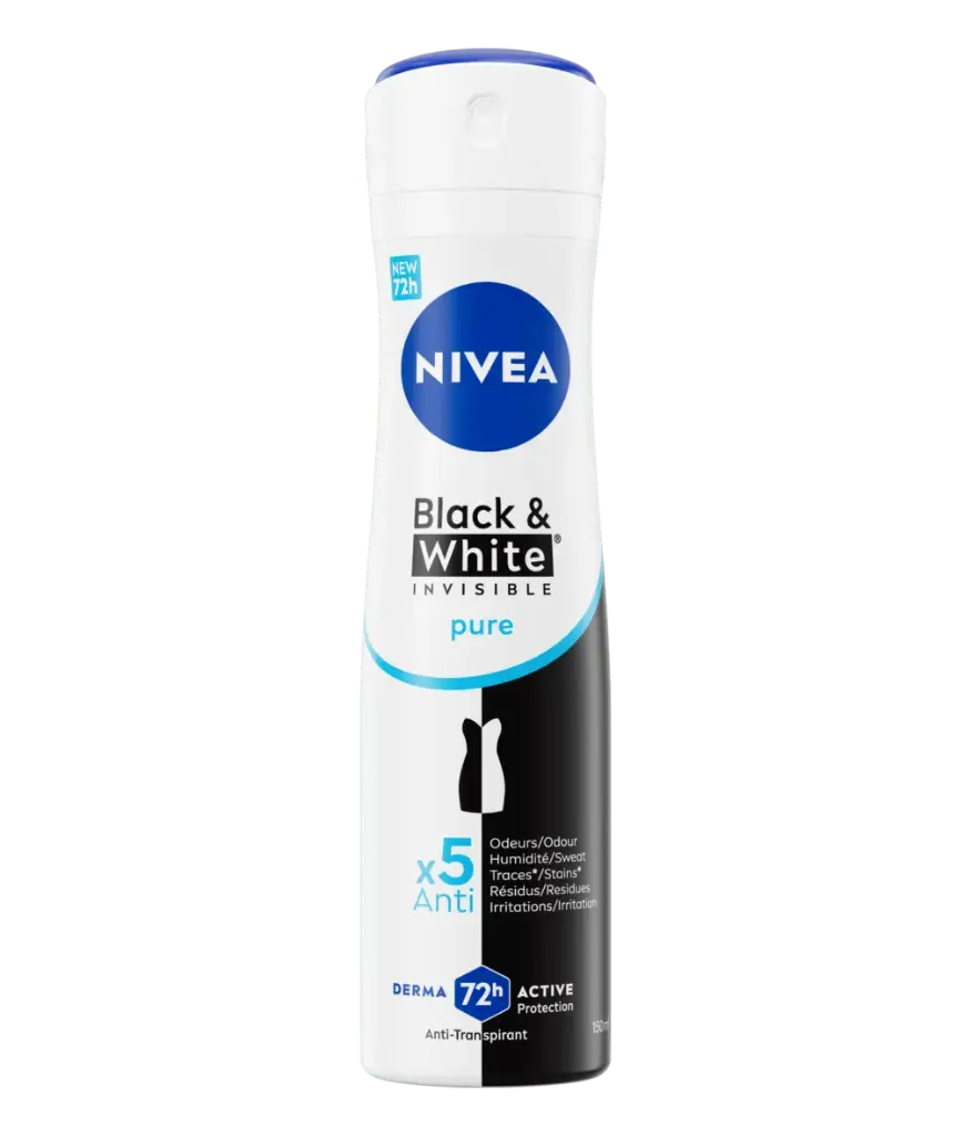 Deo Nivea Black & White Invisible Pure 150ml