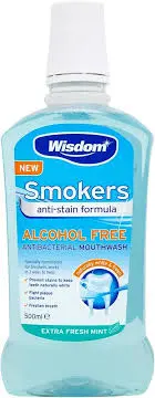 Wisdom Smokers Alcohol Free Antibacterial Mouthwash 500ml