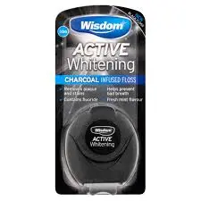  Wisdom Active Whitening Charcoal Infused Floss 50m