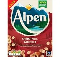Alpen Original Muesli Breakfast Cereal 550g 