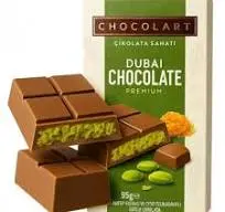 Chocolart Dubai Chocolate Premium 95 Gr Antep Fıstıklı 
