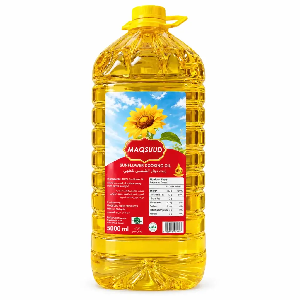 Maqsuud 100% Pure Refined Sunflower Oil 5LTR