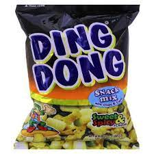 [A03515] Ding dong snack mix with chips sweet and spicy 100g