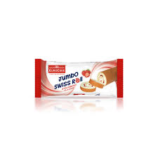 [A04008] Euro cake jumbo swiss roll strawberry 50g 24pcs