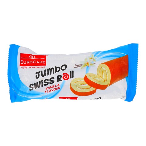 [A04009] Euro cake jumbo swiss roll vanilla 50g 24pcs