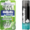 Gillette Blue 6pcs+ 200ml