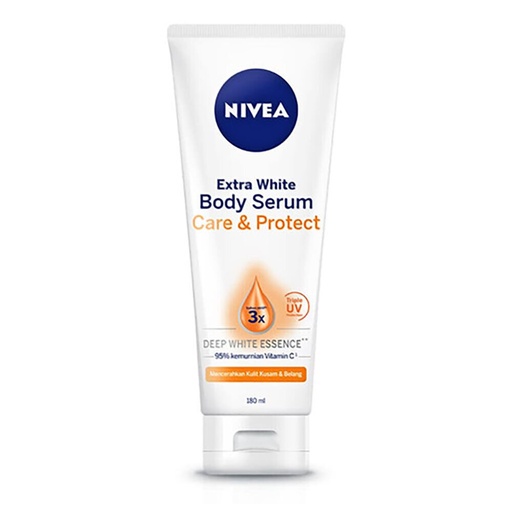 [A07742] Nivea extra white body serum care&protect 180ml