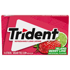 [A12500] Trident island berry lime gum 14sticks