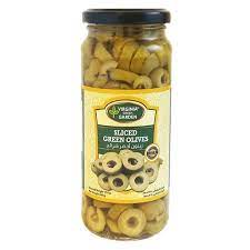[A12510] Swiss garden slice green olives