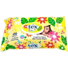 [A12595] Tex baby lingettes bebe wet towel wipes yellow 100pcs