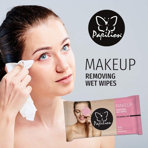 [A12608] Papilion makeup removing wet wipes power scent 20pcs