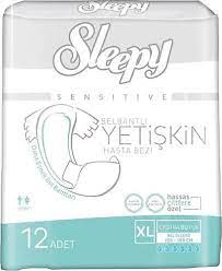 [A12654] Sleepy Sensitive belbantli hasta bezi xl 12adet