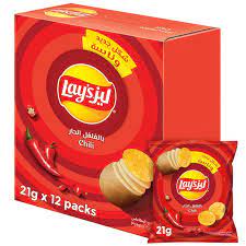 [A13398] Lays chili 21g 12pcs