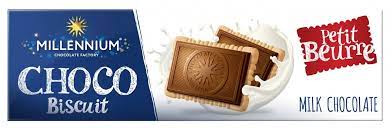 [A13468] Millennium Choco Biscuit Milk Chocolate 132g