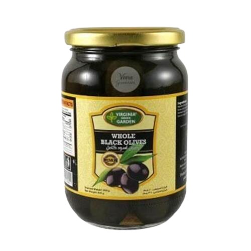 [A13620] Virginia garden whole black olives 360g