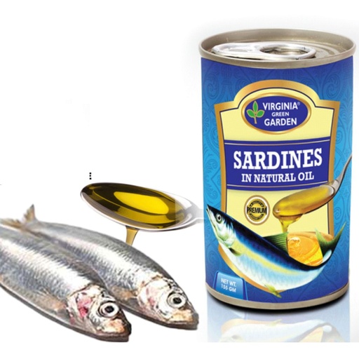 [A13723] Virginia green garden sardines in natural oil 100gr