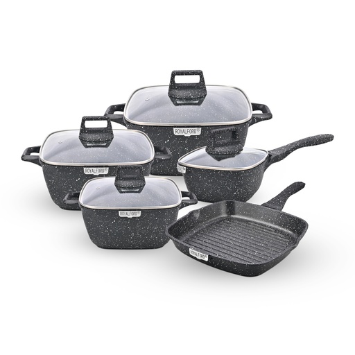 [A13910] Royalford deluxe cookerware set 9pcs Rf10291