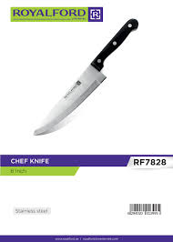 [A13981] Royalford chef knife Rf7828