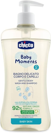 [A148014] Chicco baby moments body wash 0m+ 500ml