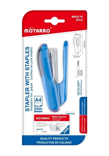 [A15543] Motarro stapler with staples mi020-10 2pcs