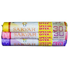 [A15619] Sarvah Bio-Degradable Rose Scented Garbage Bags 30Bags