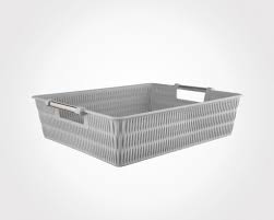 [A15661] Iiman HomeWare Bamboo Basket With Steel Handle 39Lx32Wx10.5H CM
