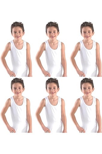 [A16877] Cottny underwear boys vest 13-14y